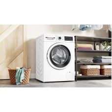 Стирально-сушильная машина Bosch фронтальная, 8(5)кг, 1400, E, 59см, дисплей, белый