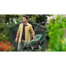 Газонокосилка сетевая Bosch UniversalRotak 37-555 1400Вт 37см 40л 27-50мм 15.5кг