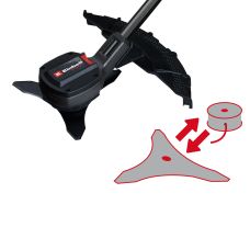 Триммер-коса аккумуляторная Einhell GP-BC 36/430 Li BL - Solo 36В(18+18) 5200об/мин 7.25кг без АКБ и ЗП