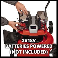 Газонокосарка акумуляторна Einhell PXC GE-CM 36/48 Li M 36В(18+18) 48см без травозбірника 30-75мм 16.9кг