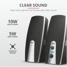Акустична система Trust Mila 2.0, USB/AUX, чорний