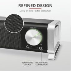 Акустическая система Trust Asto Саундбар, USB/AUX, черный