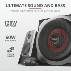 Акустическая система (Колонки) Trust 2.1 GXT 38 Tytan Ultimate Bass Speaker Set BLACK