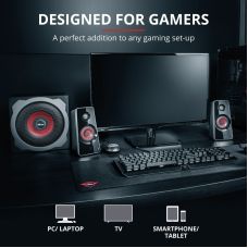 Акустическая система (Колонки) Trust 2.1 GXT 38 Tytan Ultimate Bass Speaker Set BLACK