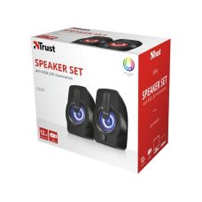 Акустическая система Trust Gemi 2.0, USB/AUX, RGB, черный