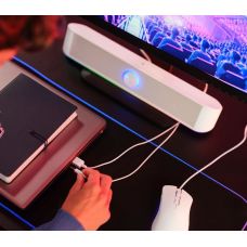Акустическая система Trust GXT 619 Thorne Саундбар, USB/AUX, RGB, белый