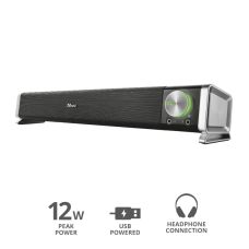 Акустическая система Trust Asto Саундбар, USB/AUX, черный