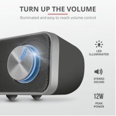 Акустическая система Trust Arys Саундбар, USB/AUX, черный