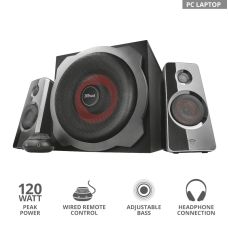 Акустическая система (Колонки) Trust 2.1 GXT 38 Tytan Ultimate Bass Speaker Set BLACK