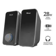 Акустическая система Trust Arys 2.0, 14Вт, USB/AUX, черный