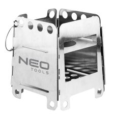 Плита туристическая Neo Tools, нержавеющая сталь, высота 16см, соединение с помощью одного штифта, 0.37кг