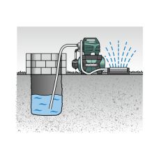 Насосная станция Metabo HWW 4500/25 Inox, 1300Вт, 4.5куб/час, высота подачи 48м, всасывание до 8м, ресивер 24л, 17.1кг