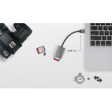 Кардидер Trust Dalyx USB-A 3.2 > SD/microSD, Алюминий, 0.08м, Серый