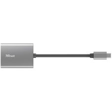 Кардрідер Trust Dalyx USB-С > SD/microSD, Алюміній, 0.08м, Сірий