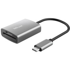Кардидер Trust Dalyx USB-С > SD/microSD, Алюминий, 0.08м, Серый