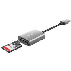 Кардидер Trust Dalyx USB-A 3.2 > SD/microSD, Алюминий, 0.08м, Серый