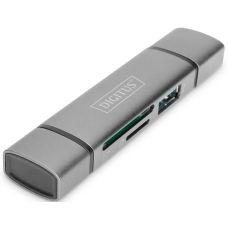 Кардидер DIGITUS USB-C/USB 3.0 SD/MicroSD Кардидер DIGITUS USB-C/USB 3.0 SD/MicroSD