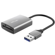 Кардидер Trust Dalyx USB-A 3.2 > SD/microSD, Алюминий, 0.08м, Серый