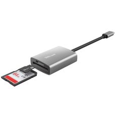 Кардрідер Trust Dalyx USB-С > SD/microSD, Алюміній, 0.08м, Сірий