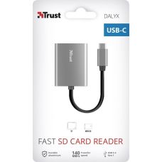 Кардрідер Trust Dalyx USB-С > SD/microSD, Алюміній, 0.08м, Сірий