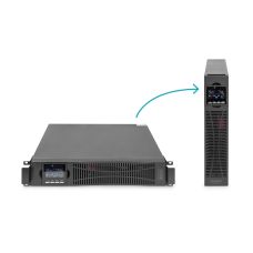 Источник бесперебойного питания DIGITUS 3000VA/3000W, RTU2, LCD, RJ45, RS232, USB, 8xC13+1xC19