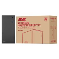 Корпус 2E Credo V200B без БЖ, 2xUSB3.0, 1x80мм, VGA 250мм, mATX, чорний