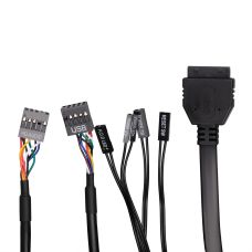 Корпус 2E TeamX TMX04 с БП 2E ATX500W, 2xUSB3.0, 1x80мм, VGA 220мм, mATX, черный