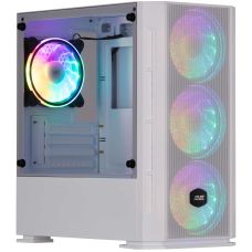 Корпус 2E GAMING Calleo GB700W без БП, 2xUSB3.0, 1xUSB2.0, 4x120мм ARGB, VGA 320мм, LCS ready, контроллер с пультом, TG Side Window, mATX, белый