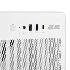 Корпус 2E Credo V285W без БЖ, 1xUSB3.0, 1х USB 2.0, 1xUSB Type-C, 1x120мм, VGA 300мм, mATX, білий