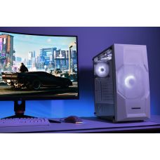 Корпус 2E GAMING Turbo G2057W без БЖ 2xUSB3.0, 1xUSB2.0, 1x200мм ARGB, 3x120мм ARGB, VGA 345мм, LCS ready, HUB, TG Side Panel, ATX, білий