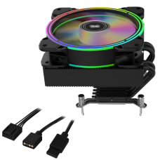 Процессорный кулер 2E GAMING Air Cool AC120T4-ARGB, LGA1851, 1700, 1200, 115x, 1366, AM5, AM4, AM3, AM3+, 4pin PWM, 3pin+5VARGB, TDP 130W