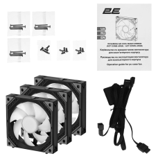 Корпусные вентиляторы 2E GAMING Air Cool Magic Mirror ACF120MB-ARGB, 3x120мм, 2000rpm, 4pin PWM +5VARGB, 20.5dBa, черный
