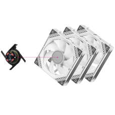 Корпусные вентиляторы 2E GAMING Air Cool Magic Mirror ACF120MW-ARGB, 3x120мм, 2000rpm, 4pin PWM +5VARGB, 20.5dBa, белый