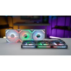 Корпусные вентиляторы 2E GAMING Air Cool Magic Mirror ACF120MB-ARGB, 3x120мм, 2000rpm, 4pin PWM +5VARGB, 20.5dBa, черный