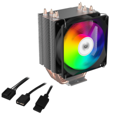 Процесорний кулер  2E GAMING Air Cool AC90D4-ARGB, LGA1851, 1700, 1200, 1366, 115x, AM5, AM4, AM3, AM3+, 4pin PWM, TDP 130W