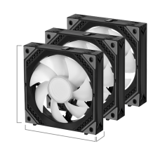 Корпусные вентиляторы 2E GAMING Air Cool Magic Mirror ACF120MB-ARGB, 3x120мм, 2000rpm, 4pin PWM +5VARGB, 20.5dBa, черный