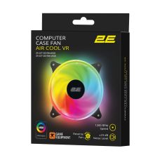 Корпусный вентилятор 2E GAMING Air Cool ACF120VRW-ARGB 120мм, 1200rpm, 4pin, 23dBa, reversed, чбил