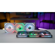 Корпусные вентиляторы 2E GAMING Air Cool Magic Mirror ACF120MW-ARGB, 3x120мм, 2000rpm, 4pin PWM +5VARGB, 20.5dBa, белый
