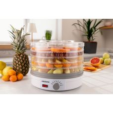 Сушарка для продуктів  ARDESTO FDB-5320, 245Вт, піддонів -5x3см, діаметр-32см, макс-70°С, рег.темп, пластик , білий