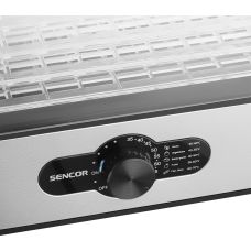Сушилка для продуктов Sencor 240Вт, поддонов – 5x2.9см, диаметр – 29см, макс – 70°С, пластик, серый