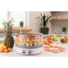 Сушарка для продуктів  ARDESTO FDB-5320, 245Вт, піддонів -5x3см, діаметр-32см, макс-70°С, рег.темп, пластик , білий