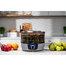 Сушарка для продуктів ARDESTO FDB-532TTC, 250Вт, піддонів -5x3см, діаметр-32см, макс-70°С, таймер, електр. управління, пластик , білий
