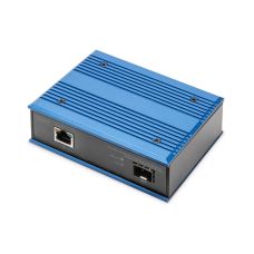 Медіаконвертор DIGITUS Industrial Gigabit PoE+ PSE, RJ45, SFP