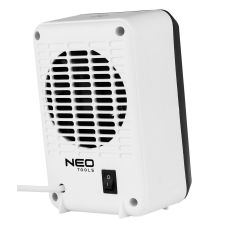 Тепловентилятор электрический настольный Neo Tools, 600Вт, термостат, белый, 0.62кг