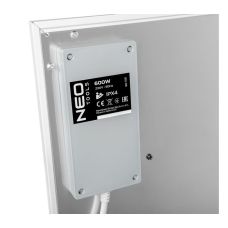 Панель инфракрасная Neo Tools, 600Вт, WIFI, 100х60х3.8см, IP24, термостат, белый