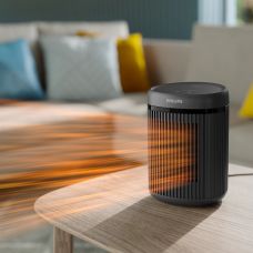 Тепловентилятор Philips Series 2000, 15м2, 1500Вт, электр. упр-ние, керамич.нагрев.элемент, Wi-Fi, темно-серый