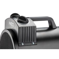 Тепловая пушка электрическая Neo Tools, 3кВт, 80м2, 354м3/час, нагрев. элемент – нерж. сталь, IPX4, черный, 3.5кг