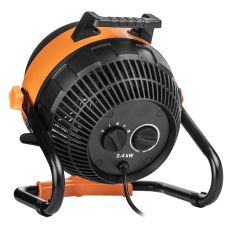 Вентилятор-обогреватель электрический Neo Tools, 2в1, 2.4кВт, 35-50м2, 460м3/час, ручная регулировка, черно-оранжевый, 2.76кг.