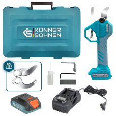 Секатор аккумуляторный Konner&Sohnen KS CPS20V-40 CASE 20В акб 1х2А·час d 20-40мм ЗП кейс 1.0кг