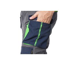 Штани робочі Neo Tools Premium, 100% бавовна, тканина Ripstop, посилення тканиною Cordura, XS(46), сіро-синій